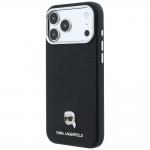Husa Karl Lagerfeld Grained Karl Head Metal cu MagSafe compatibila cu iPhone 17 Pro Max / 18 Pro Max, Negru 3 - lerato.ro