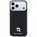 Husa Karl Lagerfeld Grained Karl Head Metal cu MagSafe compatibila cu iPhone 17 Pro Max / 18 Pro Max, Negru 2 - lerato.ro