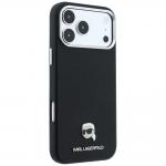 Husa Karl Lagerfeld Grained Karl Head Metal cu MagSafe compatibila cu iPhone 17 Pro Max / 18 Pro Max, Negru 5 - lerato.ro