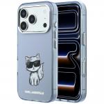 Husa Karl Lagerfeld IML Choupette Body Sketch Print cu MagSafe compatibila cu iPhone 18 Pro Max  / 17 Pro Max, Albastru 4 - lerato.ro