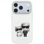 Husa Karl Lagerfeld IML Karl and Choupette Bodies Sketch Print cu MagSafe compatibila cu iPhone 18 Pro / 17 Pro, Bej 2 - lerato.ro