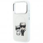 Husa Karl Lagerfeld IML Karl and Choupette Bodies Sketch Print cu MagSafe compatibila cu iPhone 18 Pro / 17 Pro, Bej 7 - lerato.ro