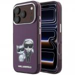 Husa Karl Lagerfeld IML Karl and Choupette Bodies Sketch Print cu MagSafe compatibila cu iPhone 18 Pro / 17 Pro, Burgundy 4 - lerato.ro