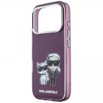 Husa Karl Lagerfeld IML Karl and Choupette Bodies Sketch Print cu MagSafe compatibila cu iPhone 18 Pro / 17 Pro, Burgundy 7 - lerato.ro