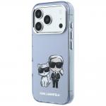 Husa Karl Lagerfeld IML Karl and Choupette Bodies Sketch Print cu MagSafe compatibila cu iPhone 18 Pro / 17 Pro, Albastru 3 - lerato.ro