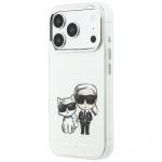 Husa Karl Lagerfeld IML Karl and Choupette Bodies Sketch Print cu MagSafe compatibila cu iPhone 17 Pro Max / 18 Pro Max, Bej 3 - lerato.ro