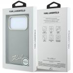 Husa Karl Lagerfeld Saffiano Small Script Metal Logo cu MagSafe compatibila cu iPhone 17 Pro Max / 18 Pro Max, Bej 9 - lerato.ro