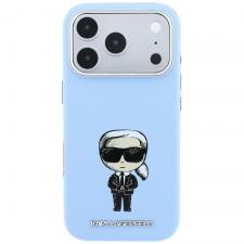 Huse si carcase iPhone 18 Pro, Husa Karl Lagerfeld Smooth Ikonik Sketch cu MagSafe compatibila cu iPhone 18 Pro / 17 Pro, Albastru, lerato.ro