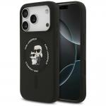 Husa Karl Lagerfeld Silicone Karl and Choupette Ring cu MagSafe compatibila cu iPhone 18 Pro Max / 17 Pro Max, Negru 4 - lerato.ro