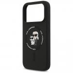 Husa Karl Lagerfeld Silicone Karl and Choupette Ring cu MagSafe compatibila cu iPhone 18 Pro Max / 17 Pro Max, Negru 7 - lerato.ro