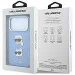 Husa Karl Lagerfeld Saffiano Karl and Choupette Heads Pins and Logo compatibila cu iPhone 18 Pro Max / 17 Pro Max, Albastru 9 - lerato.ro