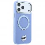 Husa Karl Lagerfeld Ring Stand 360 Choupette Head Pin cu MagSafe compatibila cu iPhone 18 Pro / 17 Pro, Albastru 5 - lerato.ro