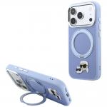 Husa Karl Lagerfeld Ring Stand 360 Karl and Choupette Heads Pin cu MagSafe compatibila cu iPhone 18 Pro / 17 Pro, Albastru 4 - lerato.ro