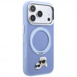 Husa Karl Lagerfeld Ring Stand 360 Karl and Choupette Heads Pin cu MagSafe compatibila cu iPhone 18 Pro / 17 Pro, Albastru 5 - lerato.ro