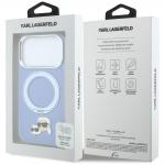 Husa Karl Lagerfeld Ring Stand 360 Karl and Choupette Heads Pin cu MagSafe compatibila cu iPhone 18 Pro / 17 Pro, Albastru 9 - lerato.ro