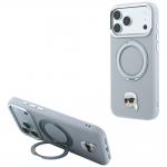 Husa Karl Lagerfeld Ring Stand 360 Karl Head Pin cu MagSafe compatibila cu iPhone 18 Pro / 17 Pro, Gri 4 - lerato.ro