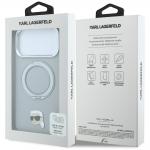 Husa Karl Lagerfeld Ring Stand 360 Karl Head Pin cu MagSafe compatibila cu iPhone 18 Pro / 17 Pro, Gri 9 - lerato.ro
