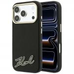 Husa Karl Lagerfeld Grained Resin Signature Logo cu MagSafe compatibila cu iPhone 18 Pro / 17 Pro, Negru 4 - lerato.ro