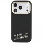 Husa Karl Lagerfeld Grained Resin Signature Logo cu MagSafe compatibila cu iPhone 18 Pro / 17 Pro, Negru 2 - lerato.ro