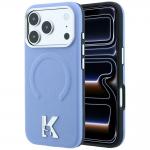 Husa Karl Lagerfeld Grained Embossed Ring Kameo Logo cu MagSafe compatibila cu iPhone 18 Pro / 17 Pro, Albastru 4 - lerato.ro