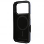 Husa Karl Lagerfeld Grained Resin Signature Logo cu MagSafe compatibila cu iPhone 18 Pro / 17 Pro, Albastru 8 - lerato.ro