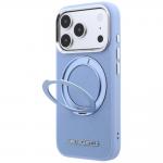Husa Karl Lagerfeld Ring Stand 360 Saffiano Classic Logo cu MagSafe compatibila cu iPhone 18 Pro / 17 Pro, Albastru 3 - lerato.ro