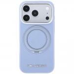 Husa Karl Lagerfeld Ring Stand 360 Saffiano Classic Logo cu MagSafe compatibila cu iPhone 18 Pro / 17 Pro, Albastru 2 - lerato.ro