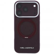 Huse si carcase iPhone 18 Pro Max, Husa Karl Lagerfeld Ring Stand 360 Saffiano Classic Logo cu MagSafe compatibila cu iPhone 18 Pro Max / 17 Pro Max, Burgundy, lerato.ro