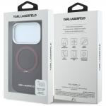 Husa Karl Lagerfeld Ring Stand 360 Saffiano Classic Logo cu MagSafe compatibila cu iPhone 18 Pro Max / 17 Pro Max, Burgundy 9 - lerato.ro