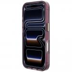 Husa Karl Lagerfeld IML Big Signature Resin Metal Frame compatibila cu iPhone 18 Pro Max / 17 Pro Max, Burgundy 6 - lerato.ro