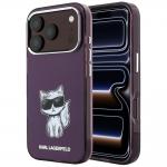 Husa Karl Lagerfeld IML Choupette Body Sketch Print cu MagSafe compatibila cu iPhone 18 Pro / 17 Pro, Burgundy 4 - lerato.ro