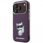 Husa Karl Lagerfeld IML Choupette Body Sketch Print cu MagSafe compatibila cu iPhone 18 Pro / 17 Pro, Burgundy 3 - lerato.ro