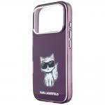 Husa Karl Lagerfeld IML Choupette Body Sketch Print cu MagSafe compatibila cu iPhone 18 Pro / 17 Pro, Burgundy 7 - lerato.ro