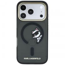 Huse si carcase iPhone 18 Pro Max, Husa Karl Lagerfeld Peekaboo Logo cu MagSafe compatibila cu iPhone 18 Pro Max / 17 Pro Max, Negru, lerato.ro