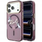 Husa Karl Lagerfeld Script Logo cu MagSafe compatibila cu iPhone 18 Pro / 17 Pro, Burgundy 4 - lerato.ro
