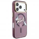 Husa Karl Lagerfeld Script Logo cu MagSafe compatibila cu iPhone 18 Pro / 17 Pro, Burgundy 5 - lerato.ro