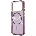 Husa Karl Lagerfeld Script Logo cu MagSafe compatibila cu iPhone 18 Pro / 17 Pro, Burgundy 7 - lerato.ro