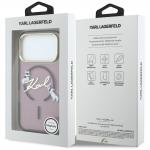 Husa Karl Lagerfeld Script Logo cu MagSafe compatibila cu iPhone 18 Pro / 17 Pro, Burgundy 9 - lerato.ro