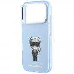 Husa Karl Lagerfeld IML Ikonik Sketch Print cu MagSafe compatibila cu iPhone 18 Pro / 17 Pro, Light Blue 7 - lerato.ro