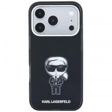 Husa Karl Lagerfeld IML Ikonik Sketch Print cu MagSafe compatibila cu iPhone 18 Pro Max / 17 Pro Max, Negru