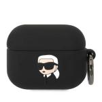 Carcasa Karl Lagerfeld Silicone Karl Head 3D compatibila cu Apple AirPods Pro, Negru 2 - lerato.ro