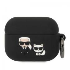 Airpods, Carcasa Karl Lagerfeld Silicone Karl and Choupette compatibila cu Apple AirPods Pro, Negru, lerato.ro
