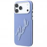 Husa Karl Lagerfeld Smooth Big Resin Signature Logo compatibila cu iPhone 18 Pro Max / 17 Pro Max, Albastru 3 - lerato.ro