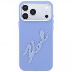 Husa Karl Lagerfeld Smooth Big Resin Signature Logo compatibila cu iPhone 18 Pro Max / 17 Pro Max, Albastru 2 - lerato.ro