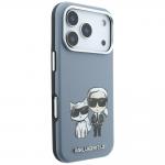 Husa Karl Lagerfeld Smooth Karl and Choupette Bodies Sketch cu MagSafe compatibila cu iPhone 18 Pro / 17 Pro, Albastru 5 - lerato.ro