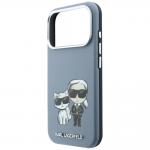 Husa Karl Lagerfeld Smooth Karl and Choupette Bodies Sketch cu MagSafe compatibila cu iPhone 18 Pro / 17 Pro, Albastru 7 - lerato.ro