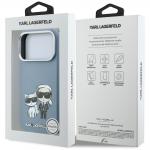 Husa Karl Lagerfeld Smooth Karl and Choupette Bodies Sketch cu MagSafe compatibila cu iPhone 18 Pro Max / 17 Pro Max, Albastru 9 - lerato.ro