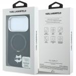 Husa Karl Lagerfeld with Ring Stand 360 Choupette Head Pin cu MagSafe compatibila cu iPhone 18 Pro / 17 Pro, Negru 9 - lerato.ro