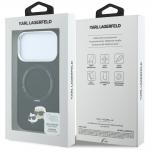 Husa Karl Lagerfeld with Ring Stand 360 Karl and Choupette Heads Pin cu MagSafe compatibila cu iPhone 18 Pro / 17 Pro, Negru 9 - lerato.ro