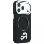Husa Karl Lagerfeld Ring Stand 360 Karl and Choupette Heads Pin cu MagSafe compatibila cu iPhone 18 Pro Max / 17 Pro Max, Negru 5 - lerato.ro